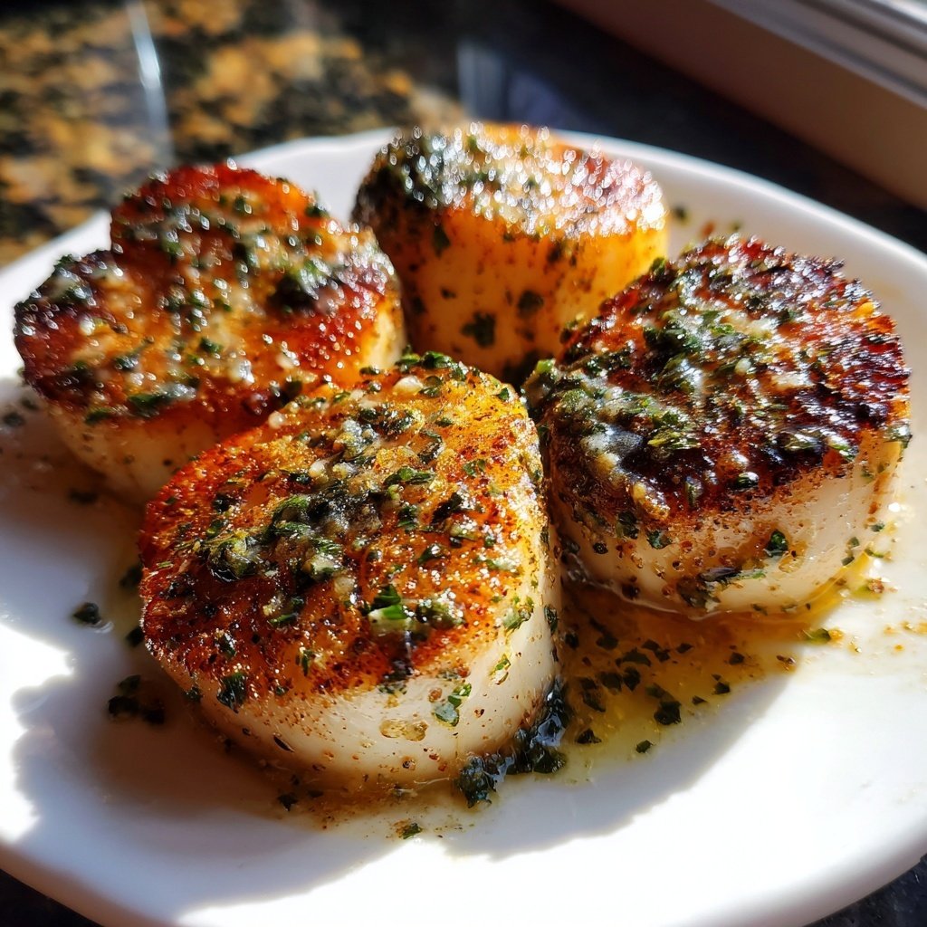 Valentine Dinner Garlic Butter Scallops