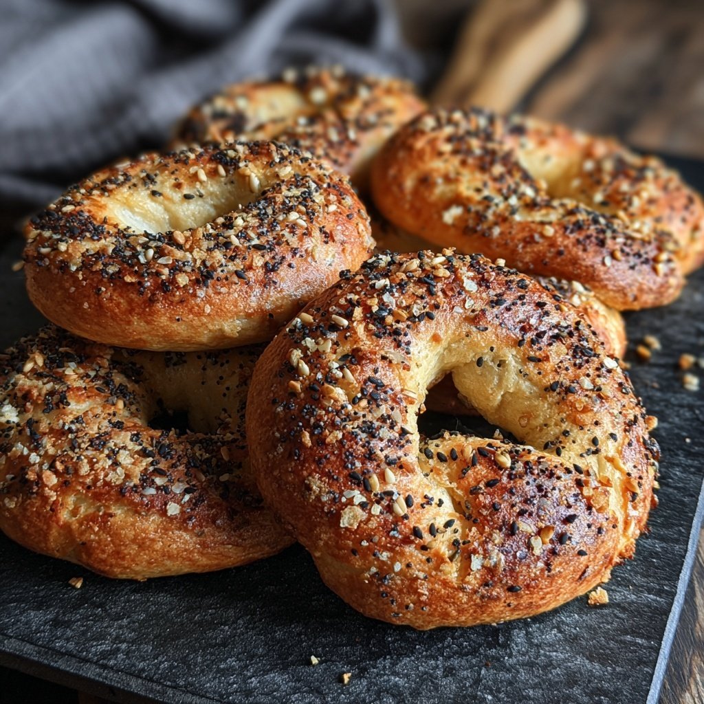 Protein Bagels With Sunflower Seeds