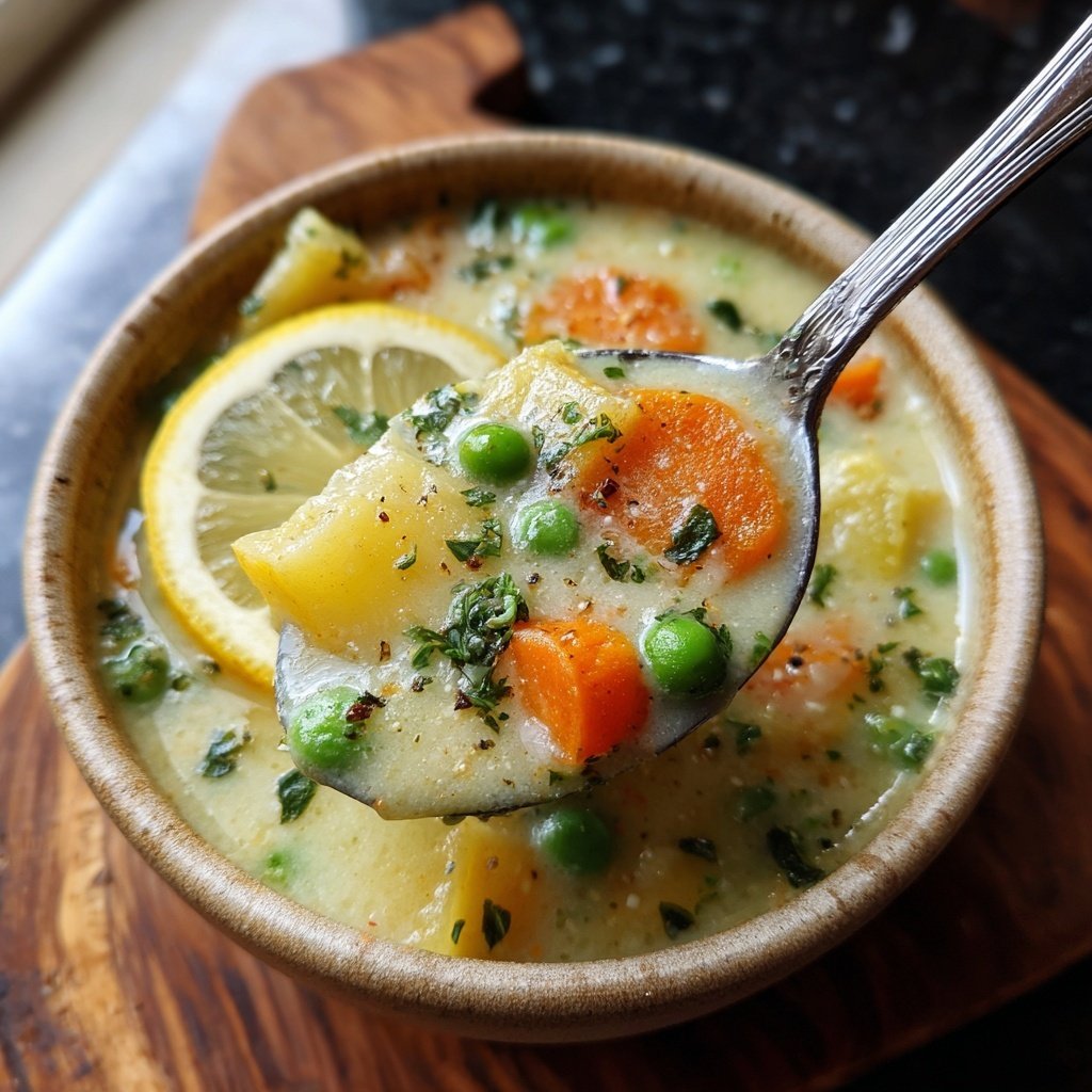 Spring Vegetable Soup With Lemon