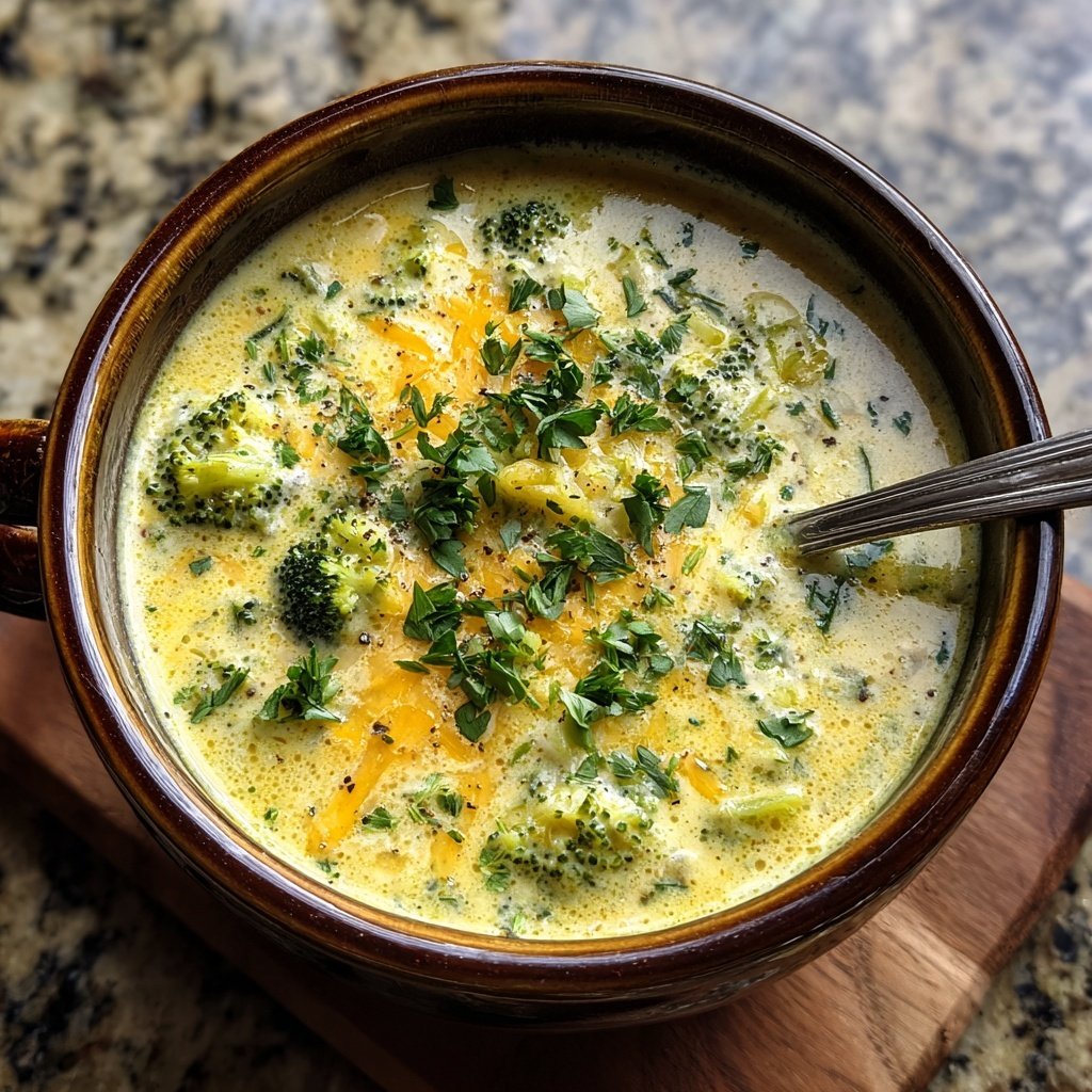 Spring Broccoli Cheddar Soup