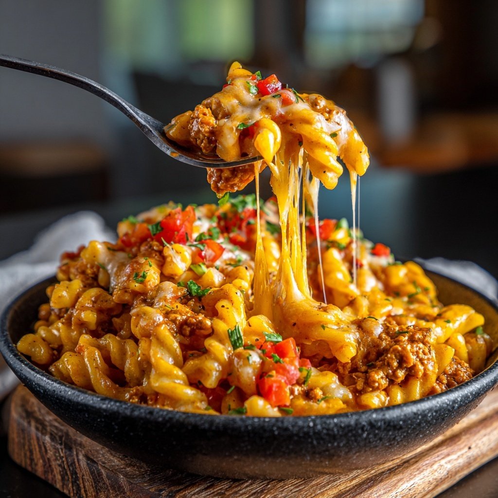 Ground Chicken Taco Pasta