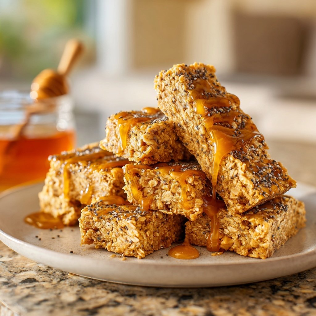 Healthy Snack Peanut Butter Oat Bars