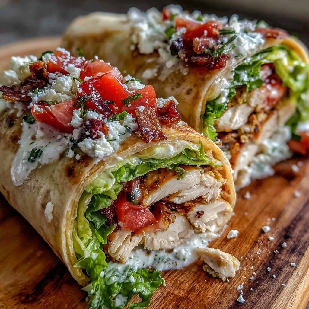 Easy Healthy Mediterranean Chicken Wrap