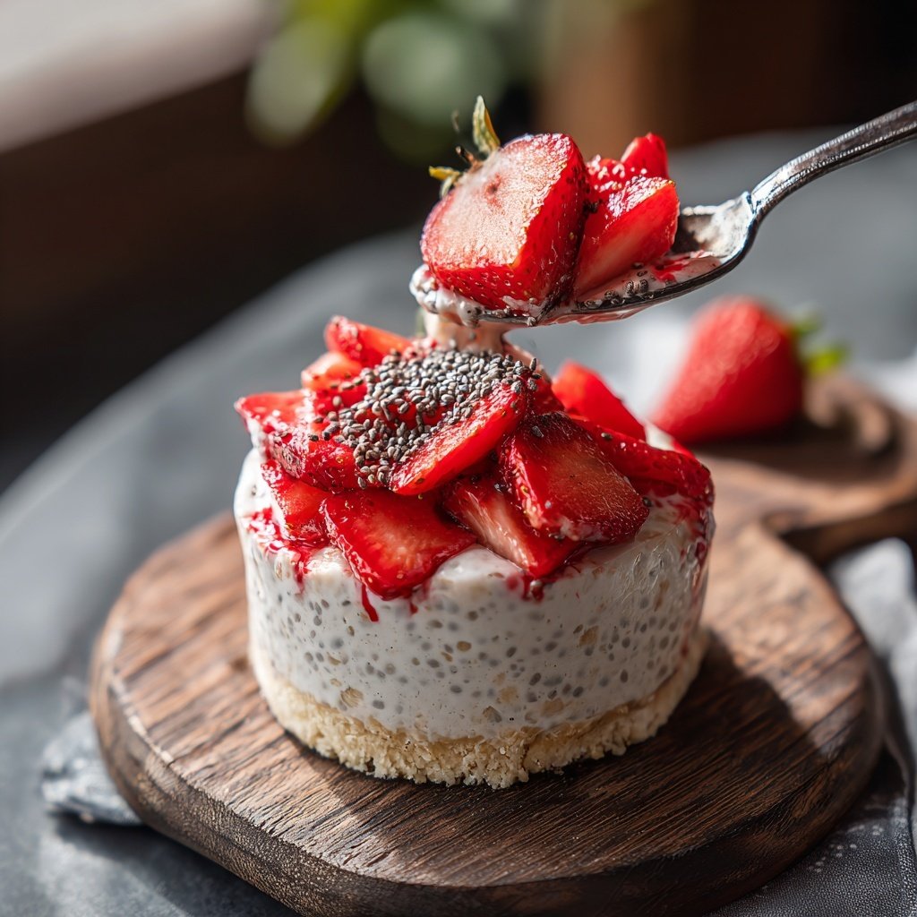 Strawberry Cheesecake Oats With Chia