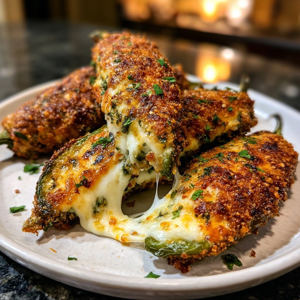 Jalapeno Poppers with Mozzarella and Herbs