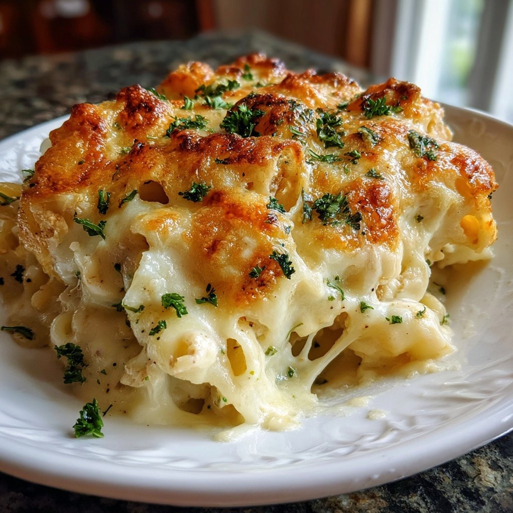Chicken Alfredo Bake
