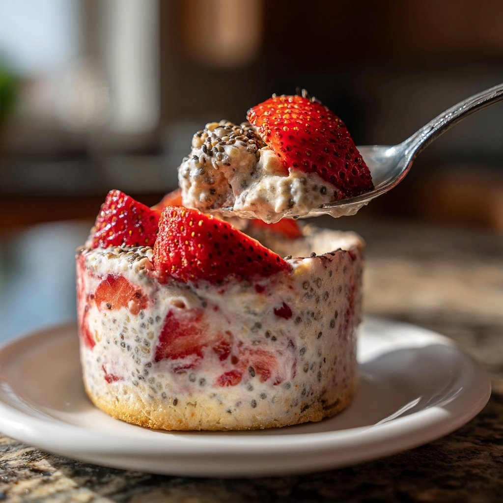 Strawberry Overnight Oats With Chia