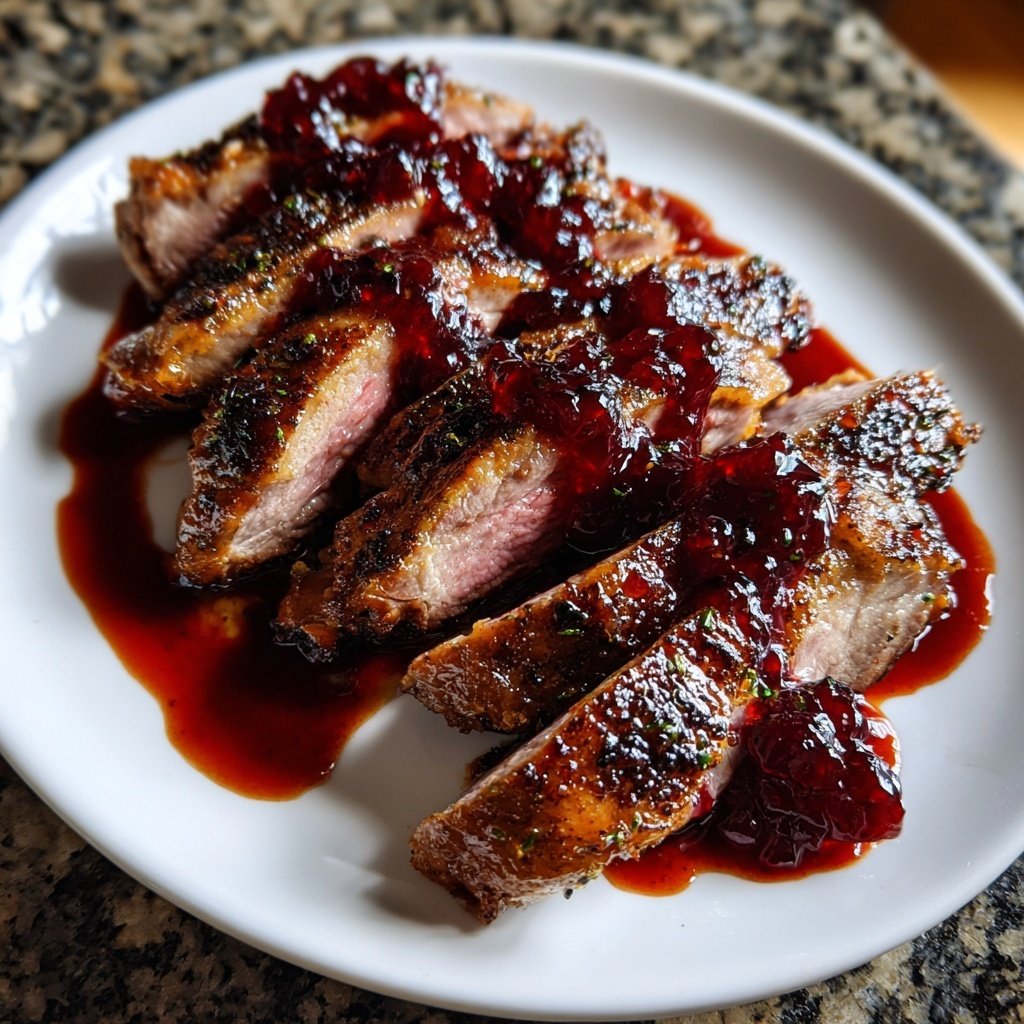 Duck Breast with Cherry Sauce