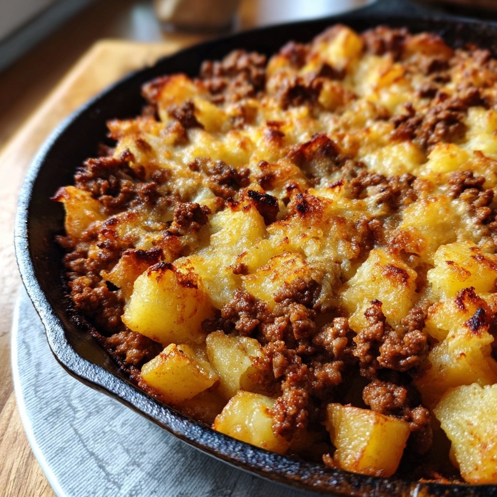 Easy Ground Beef Skillet With Potatoes