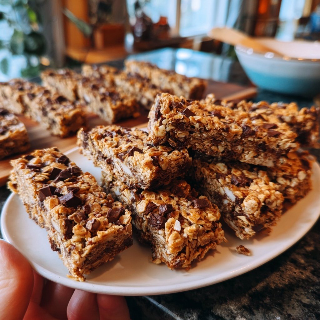 Healthy Snack No Bake Granola Bars