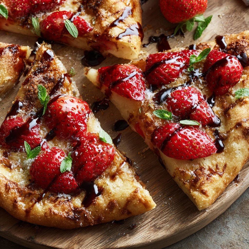 Flatbread with Strawberries and Balsamic