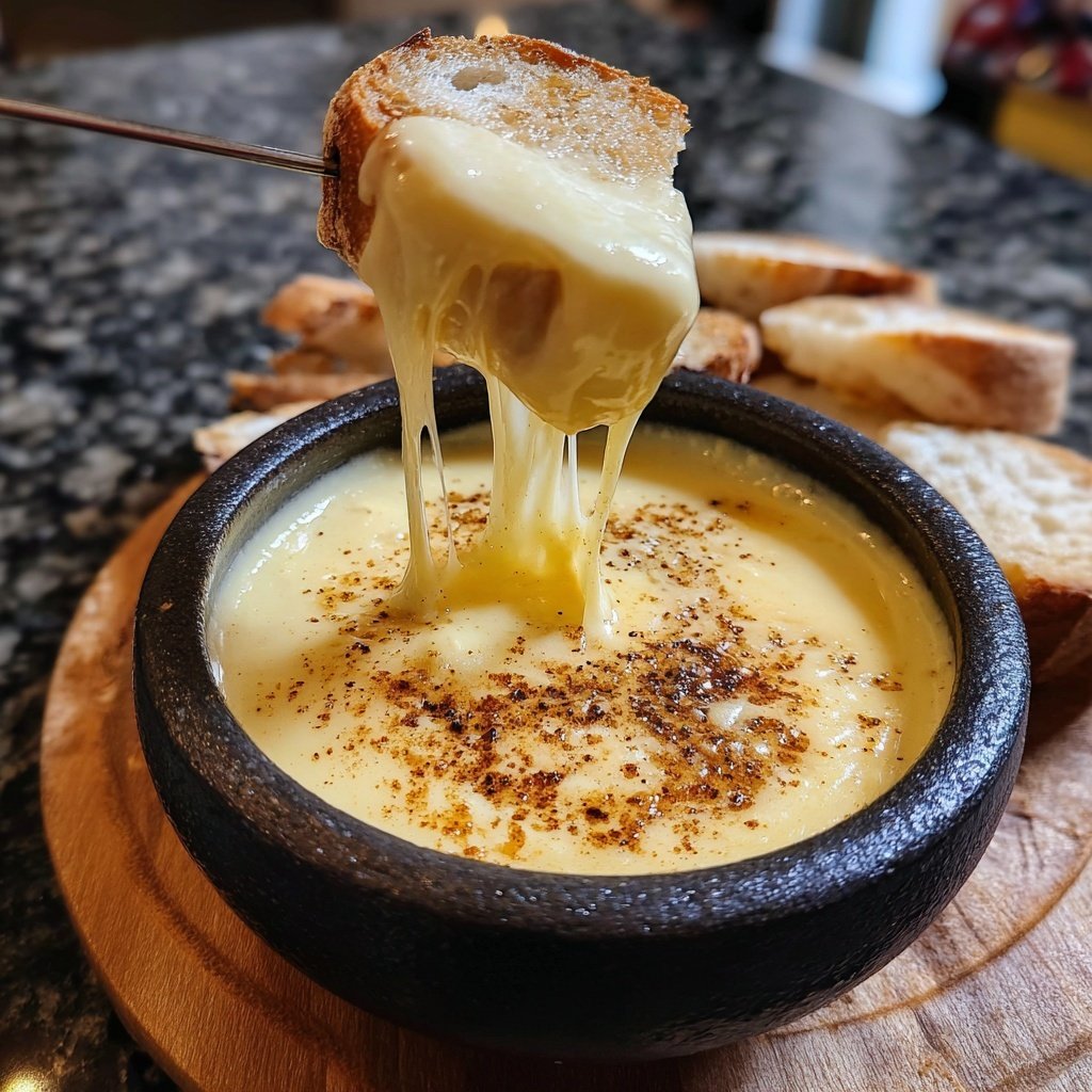 Fondue with Swiss Cheese and Nutmeg
