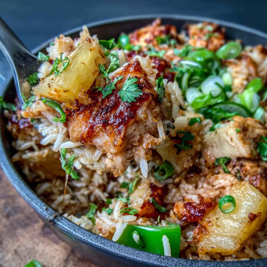 Pineapple Chicken And Rice Skillet