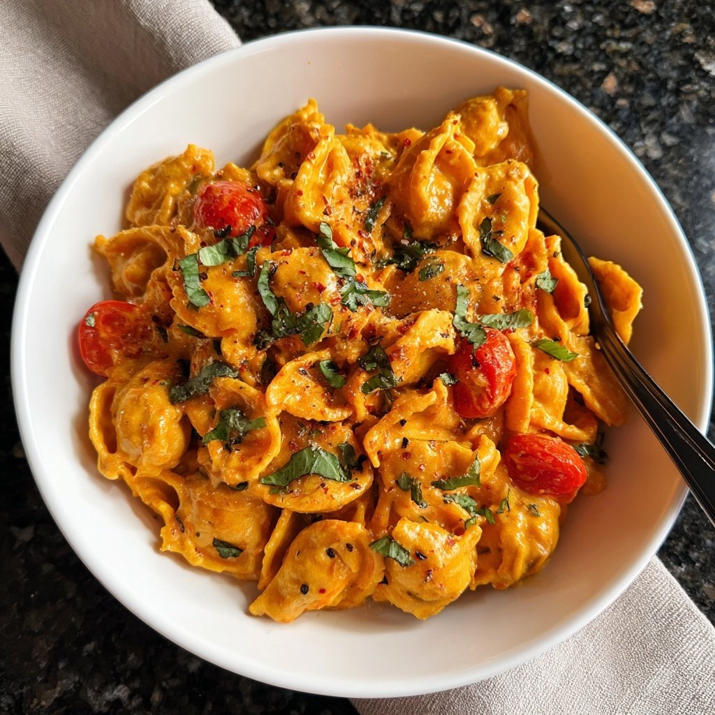 Creamy Tomato Chickpea Pasta